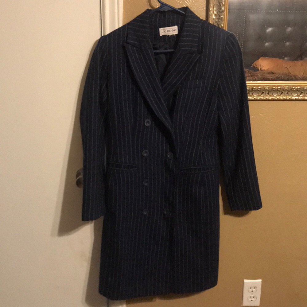 Pinstriped suit dress